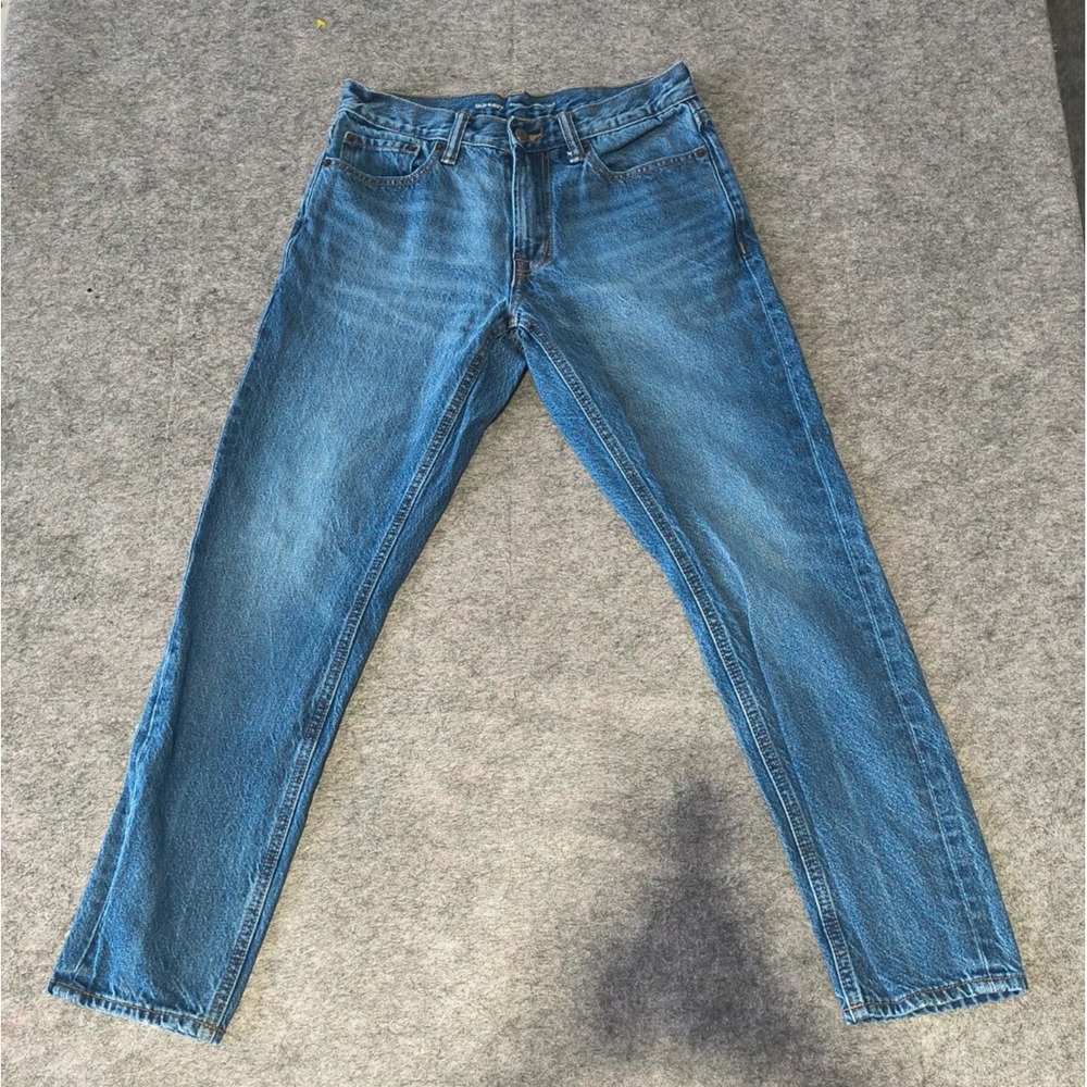 Old Navy Original Taper Jeans Men's Size 30x30 Blue‎ Medium Wash Blue Denim